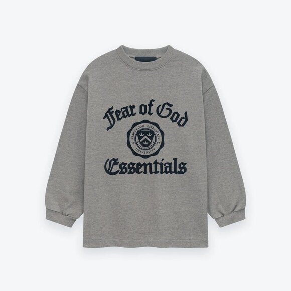 ESSENTIALS Long-sleeved T-shirt with Sanskrit emblem - Picture 1 of 2